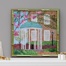 Load image into Gallery viewer, UNC Chapel Hill Old Well wall art printed on archival fine art paper with rich blue details.
