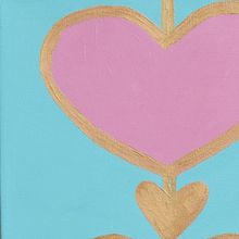 Load image into Gallery viewer, Whimsical modern heart artwork perfect for feminine home décor and gallery walls.

