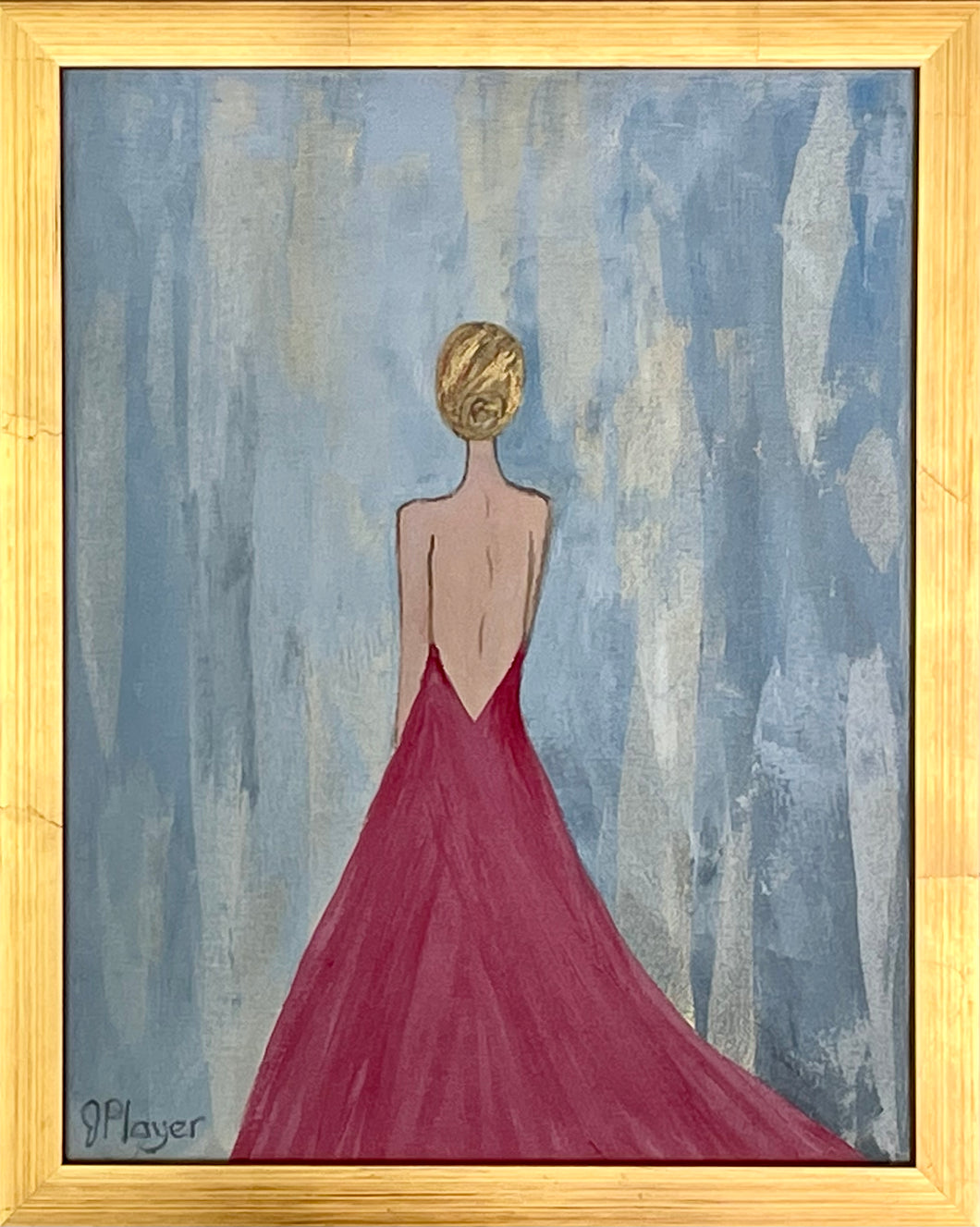 Lady in Red,  11 x 14 x .5