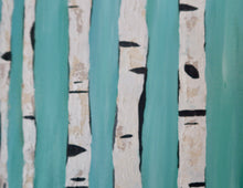 Load image into Gallery viewer, Teal Birches, 24 x 24 x 1.5
