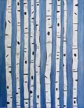 Load image into Gallery viewer, Blue Birches, 22 x 28 x .5
