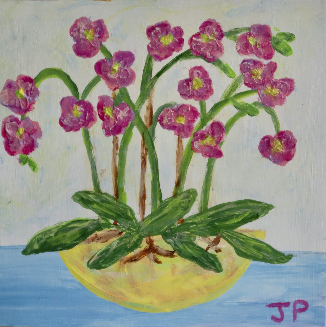 Magenta Orchids, 6 x 6 x 1 5/8