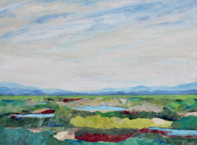 The Mountains Are Calling, 30 x 40 x 1.5 - Jeanne Player Fine Art