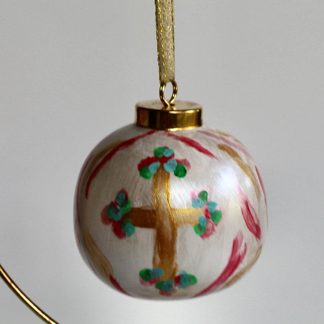 Pink Cross Ornament