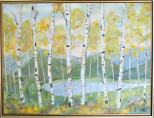 Load image into Gallery viewer, Birches by the Lake, 18 x 24 x .5
