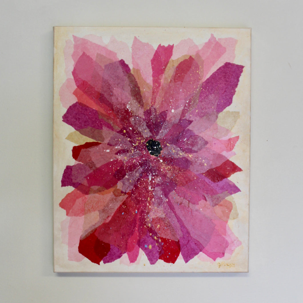 Pink Peony, 16 x 20 x 1.5 - Jeanne Player Fine Art