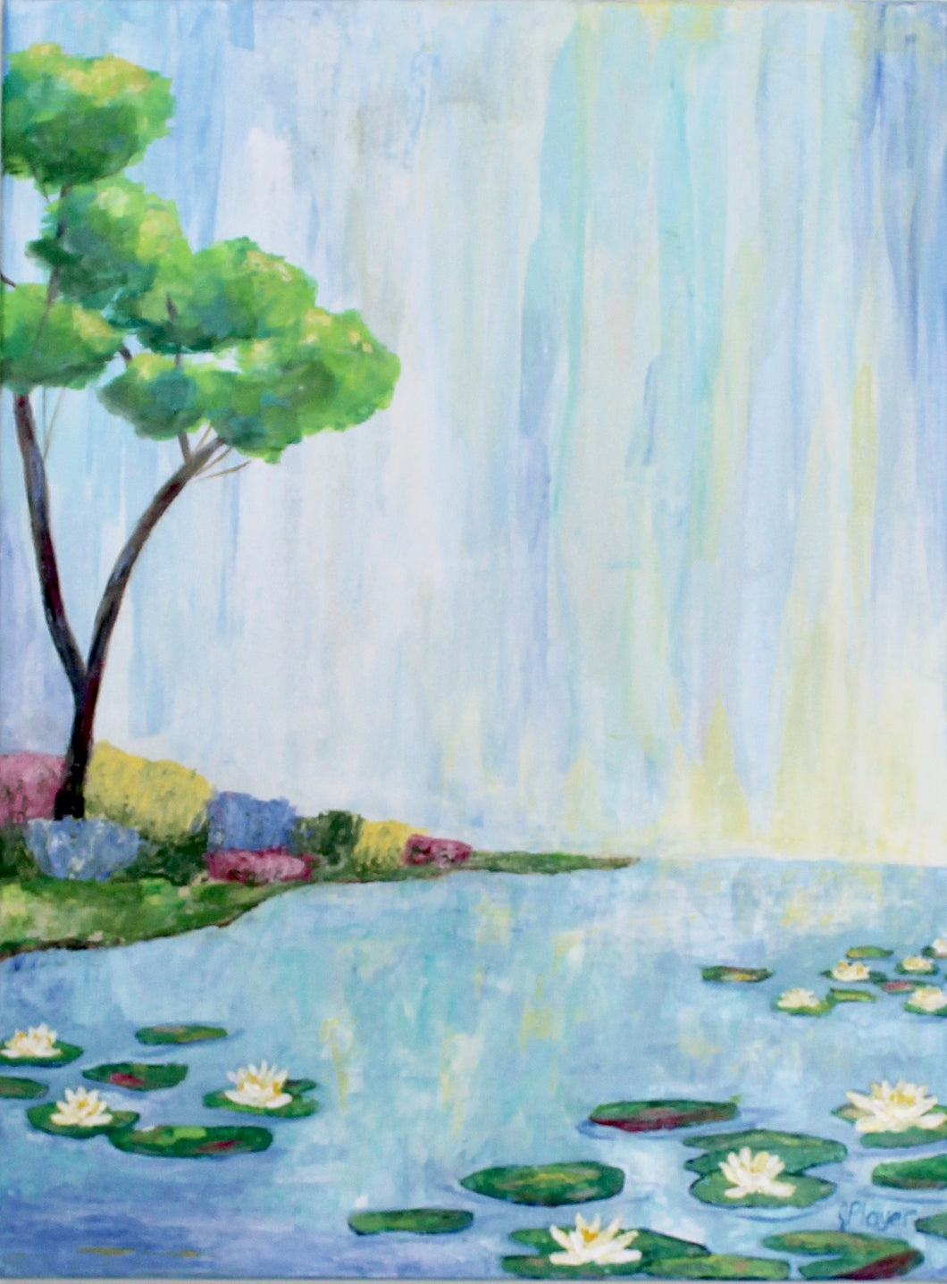 Summer Landscape, 18 x 24 x 1.5 - Jeanne Player Fine Art