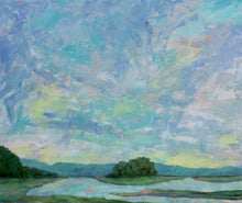 Load image into Gallery viewer, Marsh Sky, 24 x 36 x 1.5 - Jeanne Player Fine Art
