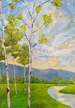 Load image into Gallery viewer, Meadow Sunset, 30 x 40 x 1.5 - Jeanne Player Fine Art
