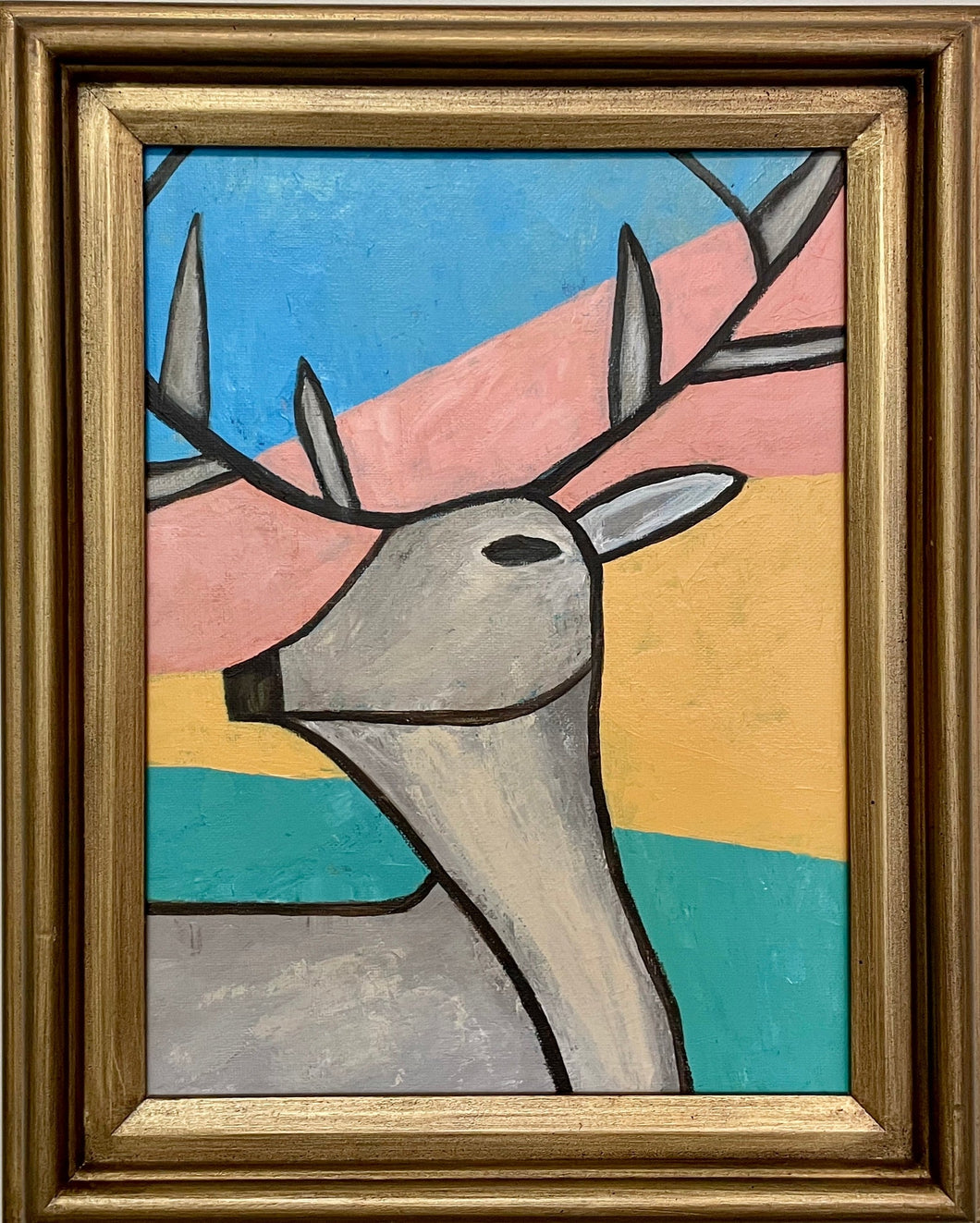 Oh Deer, 9 x 12 - Jeanne Player Fine Art