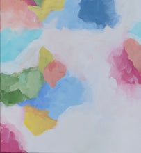 Load image into Gallery viewer, Large contemporary abstract painting inspired by garden colors and joyful feminine interiors.
