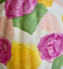 Load image into Gallery viewer, Colorful hand-painted foam pumpkin showing original artwork by Jeanne Player.

